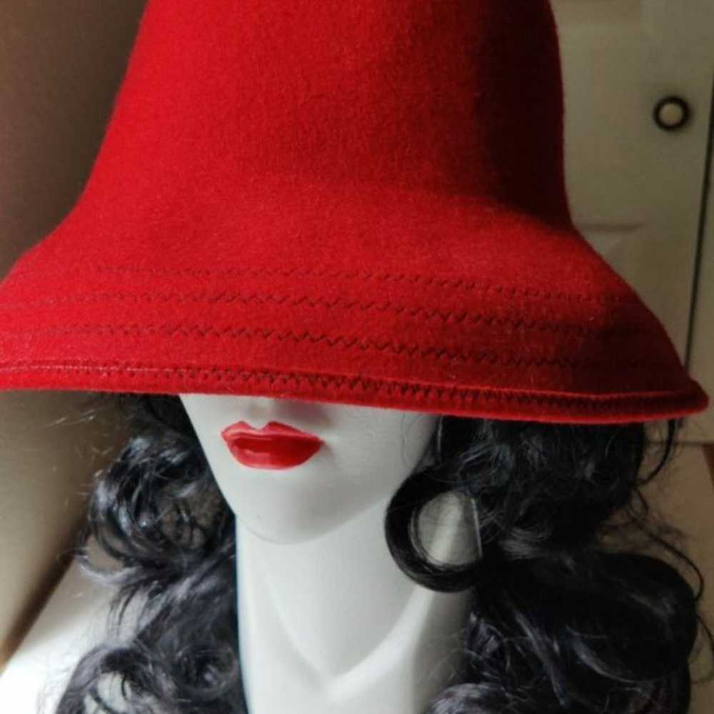 Jennifer Moore Hat Vintage one size red - image 1