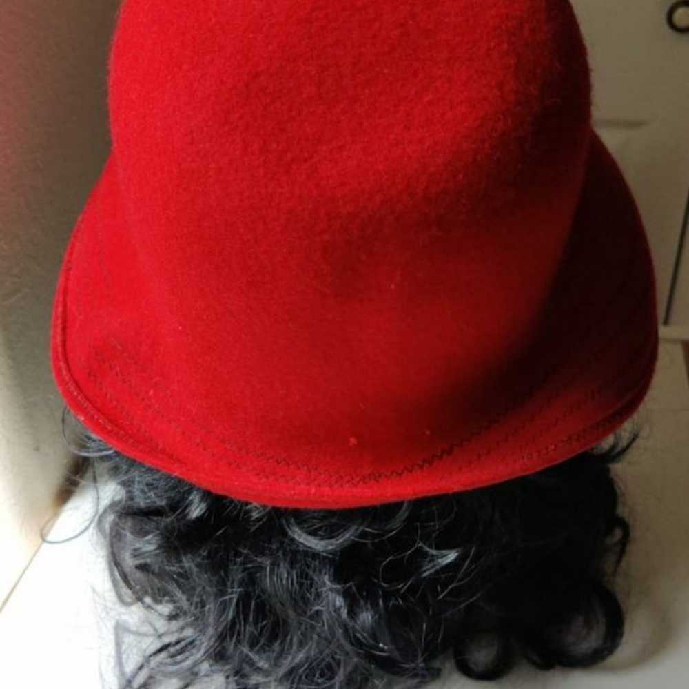 Jennifer Moore Hat Vintage one size red - image 3