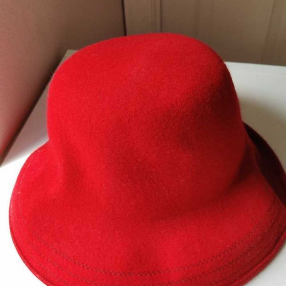 Jennifer Moore Hat Vintage one size red - image 5