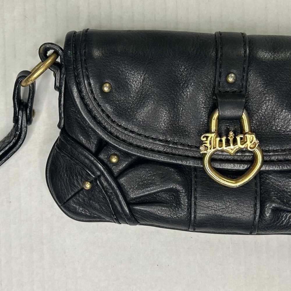 Juicy Couture Black Wristlet Purse Wallet Bag vin… - image 1