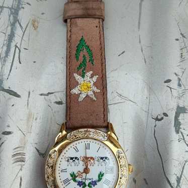 Vintage Swiss Hanowa Cow Watch - image 1