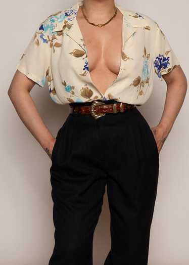 Vintage Ivory Floral Top