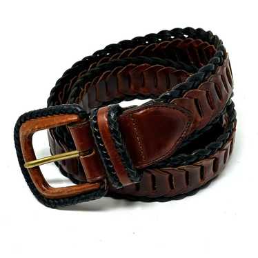 Vintage Braided Leather Belt