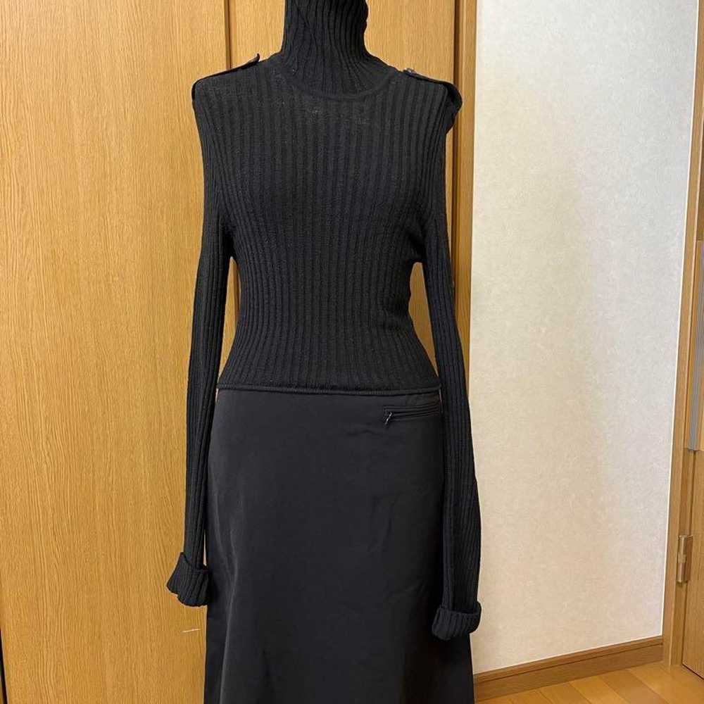 GUCCI Black Ribbed Knit Turtleneck Dress - image 1