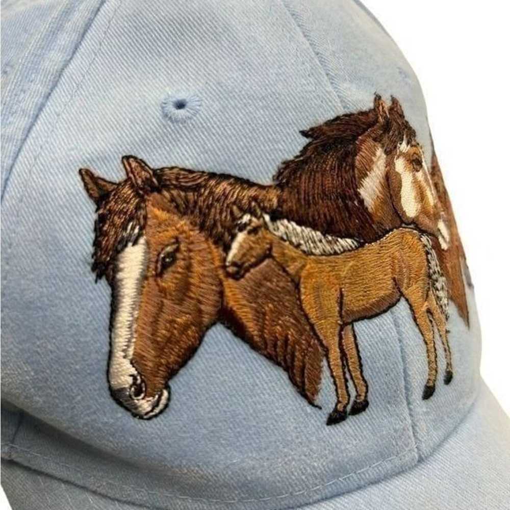 Vintage 90’s Wild Horses Embroidered Hat Jackson … - image 11