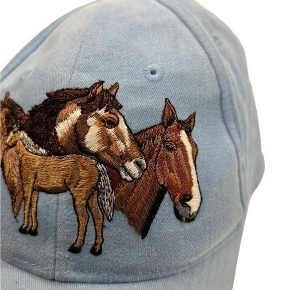 Vintage 90’s Wild Horses Embroidered Hat Jackson … - image 12