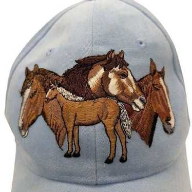 Vintage 90’s Wild Horses Embroidered Hat Jackson … - image 1