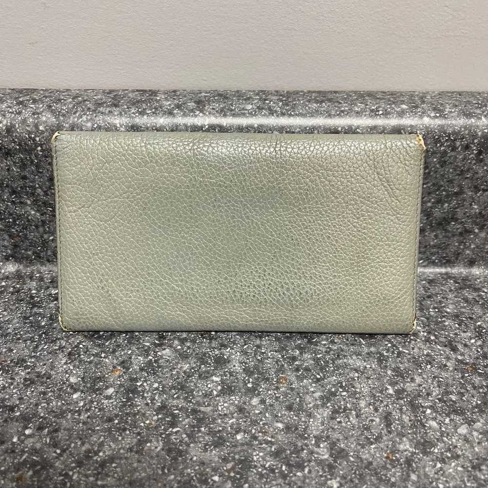 Christian Dior Grey Green Vintage Long Wallet CD … - image 2