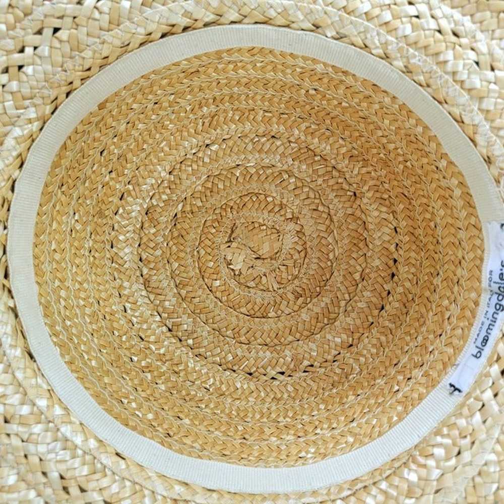 Vintage Bloomingdales Straw Hat Made in Italy Rib… - image 11