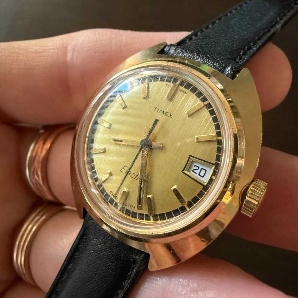 Vintage Ladies Timex Electra Gold Watch - image 2