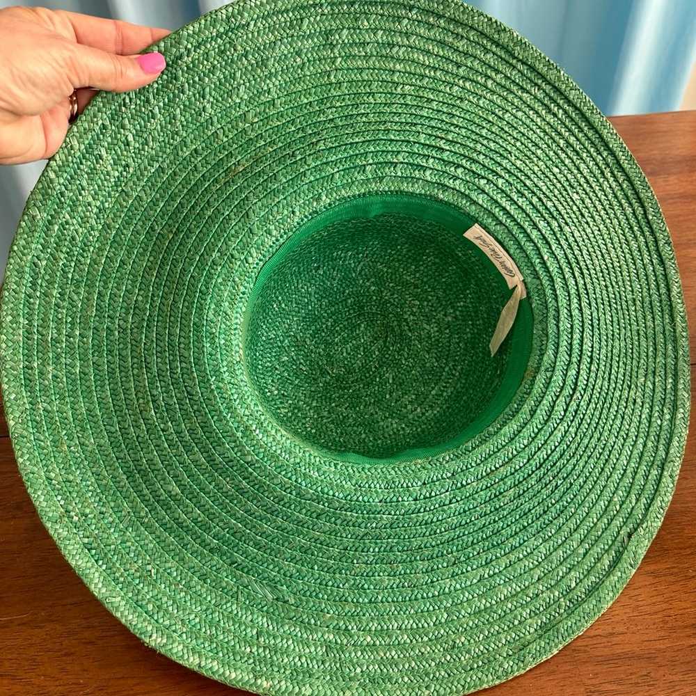 MCM Vintage Carson Pirie Scott Green Straw Hat-Ma… - image 10