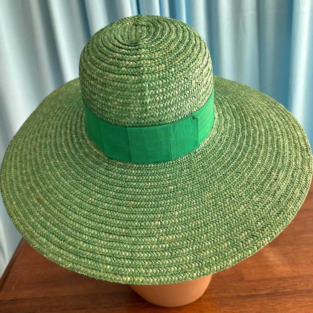 MCM Vintage Carson Pirie Scott Green Straw Hat-Ma… - image 5