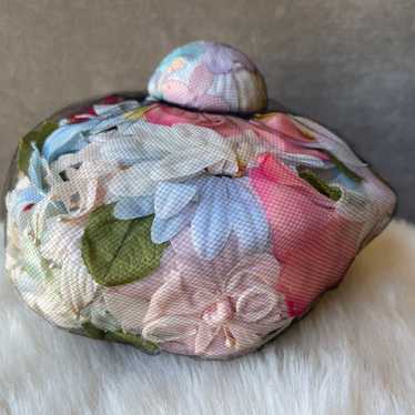 Vintage Marshall Field & Company Pillbox Floral H… - image 1