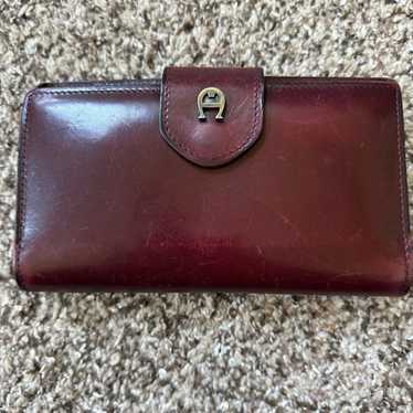 Vintage Aigner Leather Wallet with Coin Purse