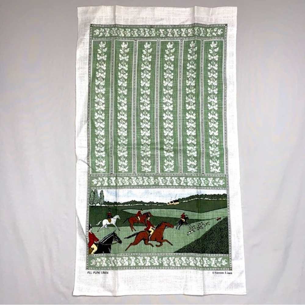 Vintage Stevens Linen Dish Hand Tea Towel Horse H… - image 1