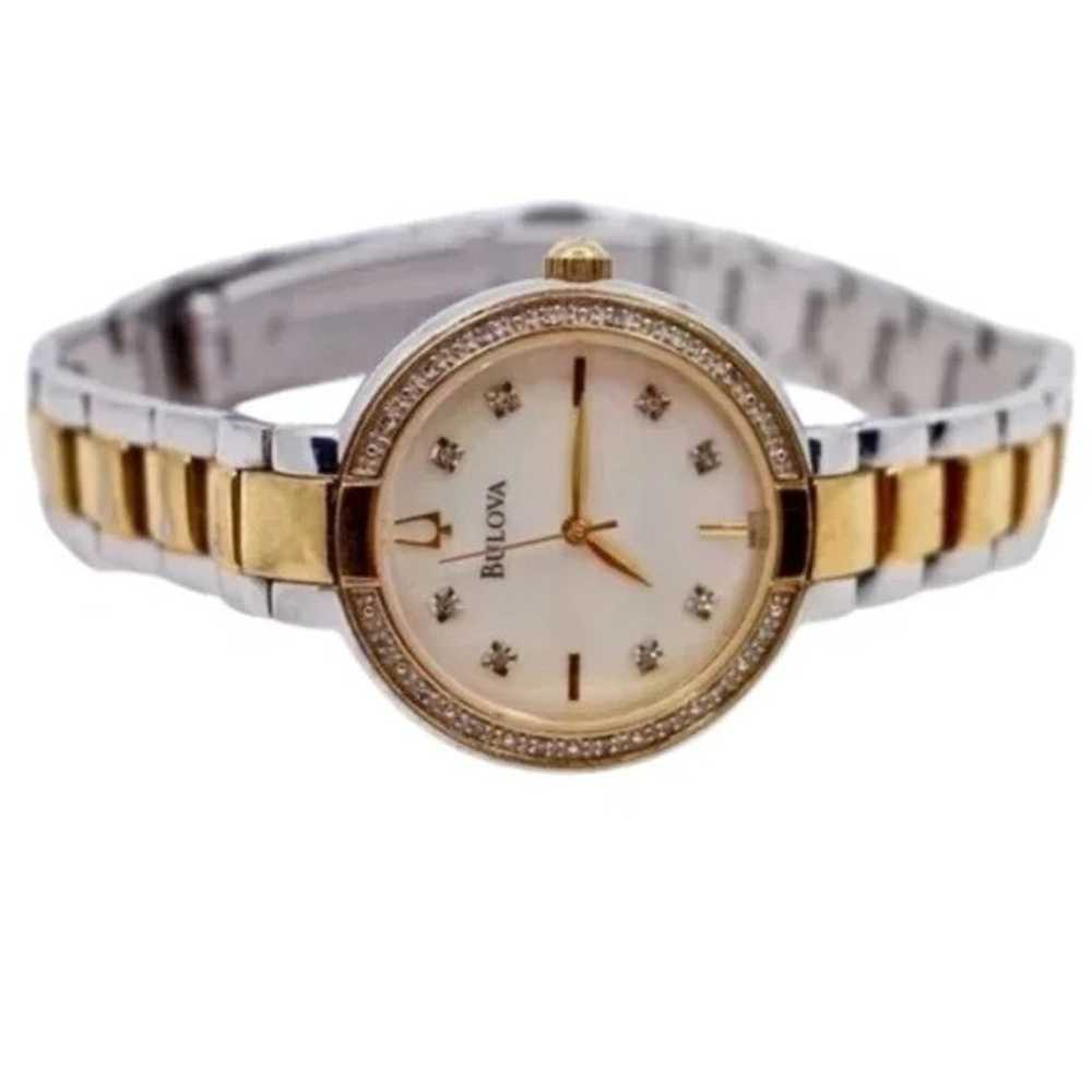 BULOVA~98r172~Diamond Watch LADIES' STAINLESS STE… - image 1