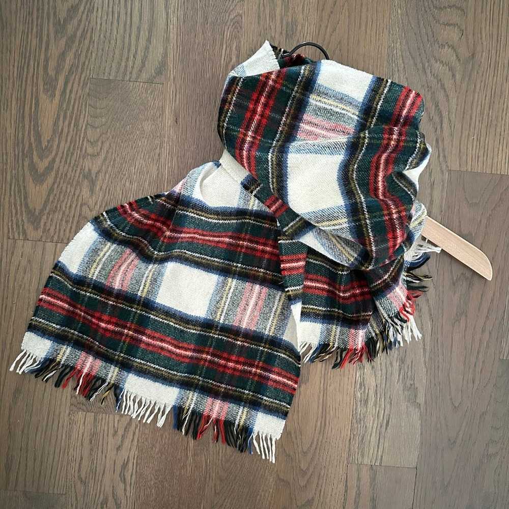 Vintage Anthropologie Wool Scarf in Dress Stewart… - image 2