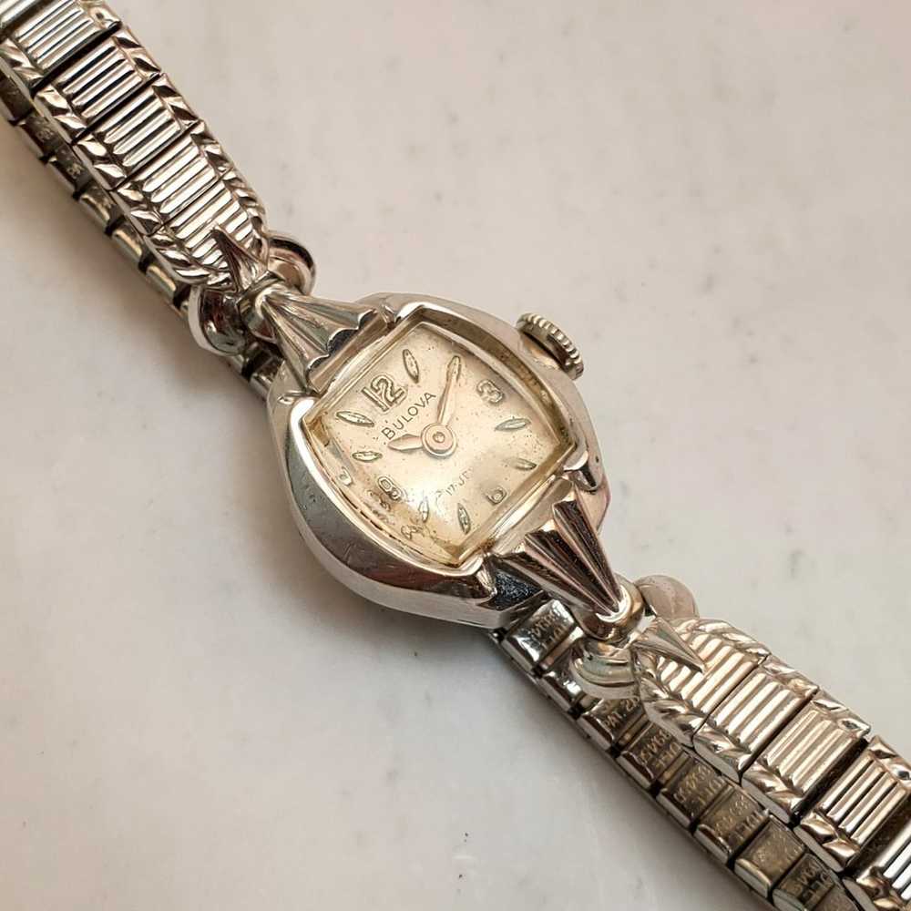 RARE VINTAGE BULOVA 17 JEWELS 10K. R.G.P. BEZEL M… - image 2