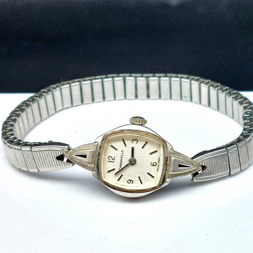 Vintage Caravelle Ladies Mechanical Watch Stainle… - image 3