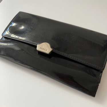 Furla Patent Leather Black Wallet