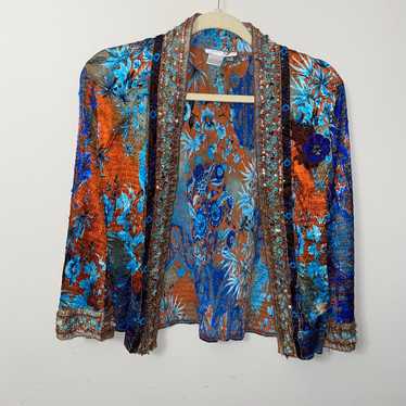 Vintage Alberto Makali Crinkle Patterned Jacket/Sw