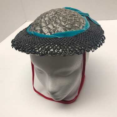 Vintage silver woman hat - image 1