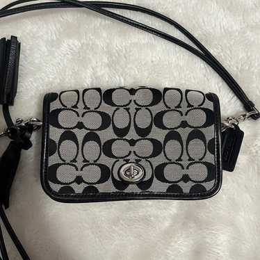 COACH crossbody grey/black SIGNATURE