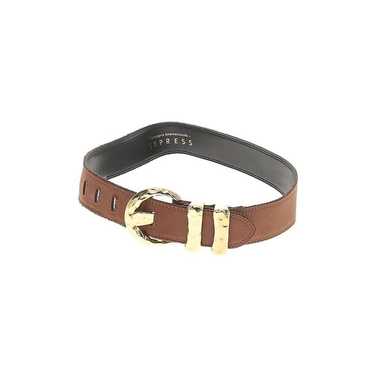 VTG Express Brown Suede Gold Detail Belt Small