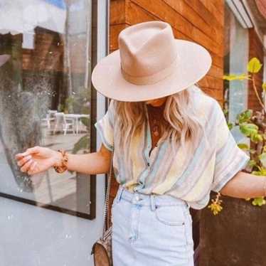 Lack of Color Ivory Rancher Wool Felt Fedora Hat … - image 1