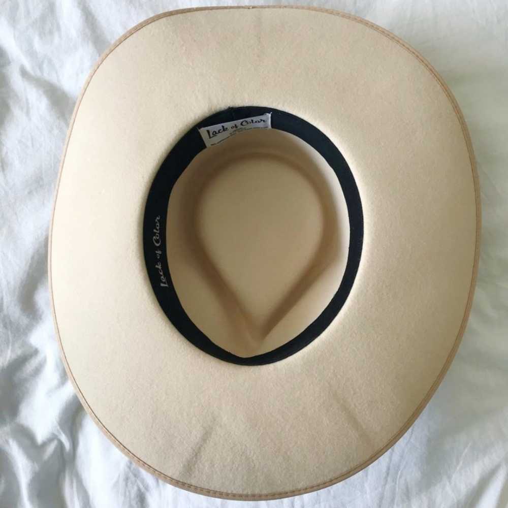 Lack of Color Ivory Rancher Wool Felt Fedora Hat … - image 3