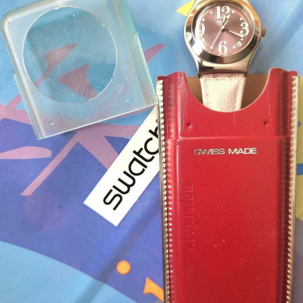 Rare Swatch Irony Medium watch PINK PASSION YLS42… - image 1