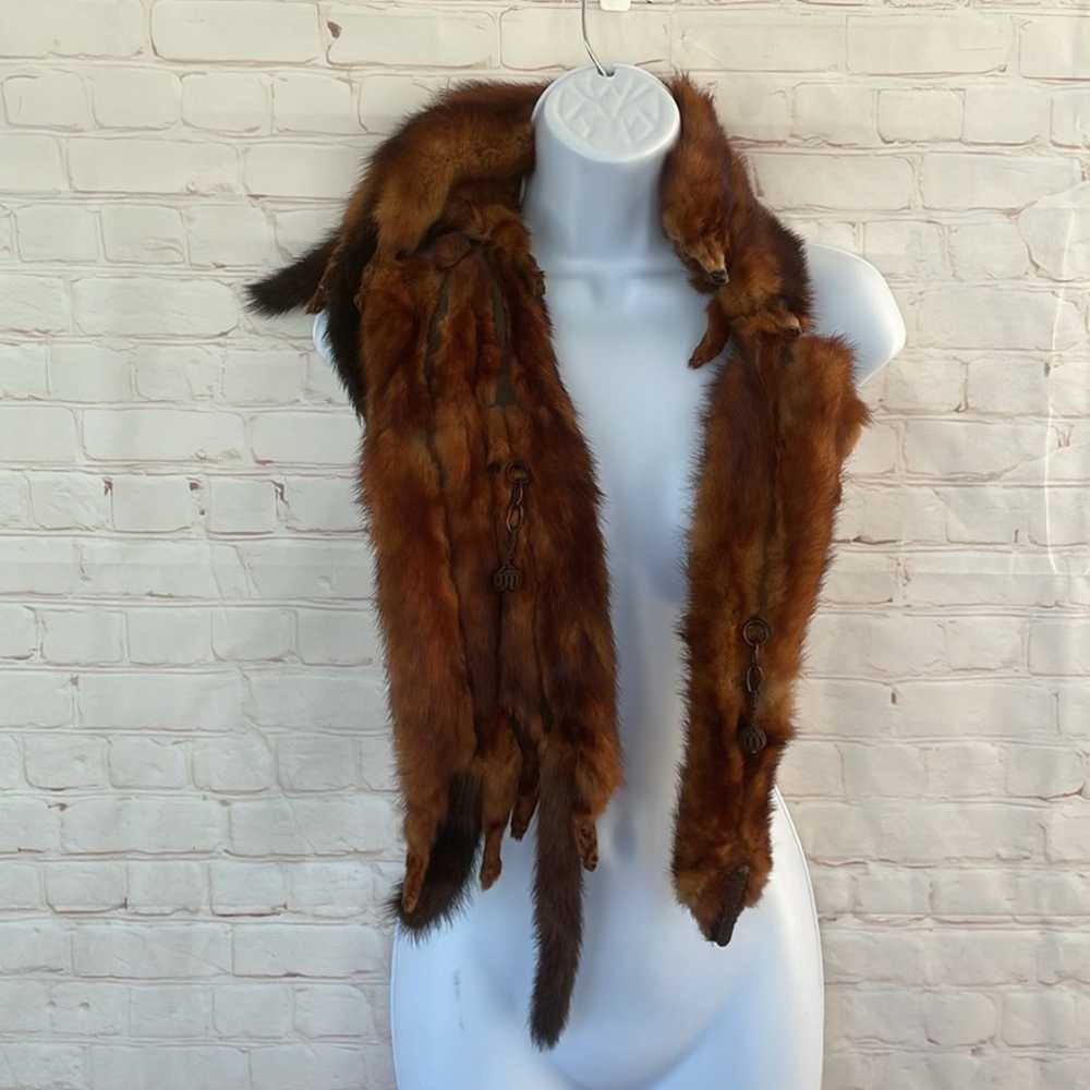 Genuine Mink Fur Scarf 5 full body real mink fur … - image 6