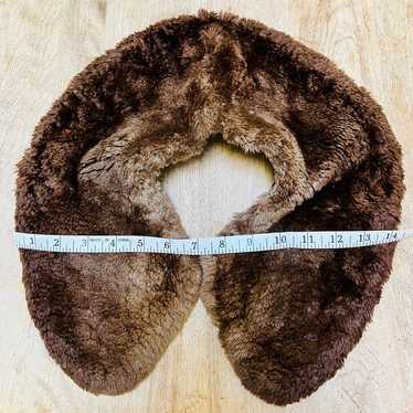 Genuine vintage brown beaver fur collar