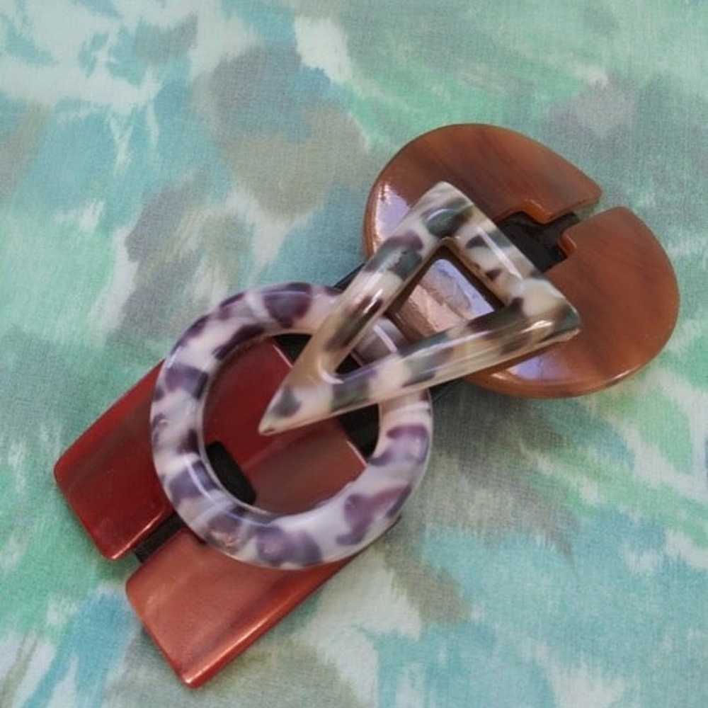 Vintage 1980s Lucite Hair Clip Barrette - image 1