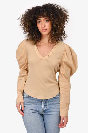 Ulla Johnson Brown Puff Sleeve Top Size 2 - image 1