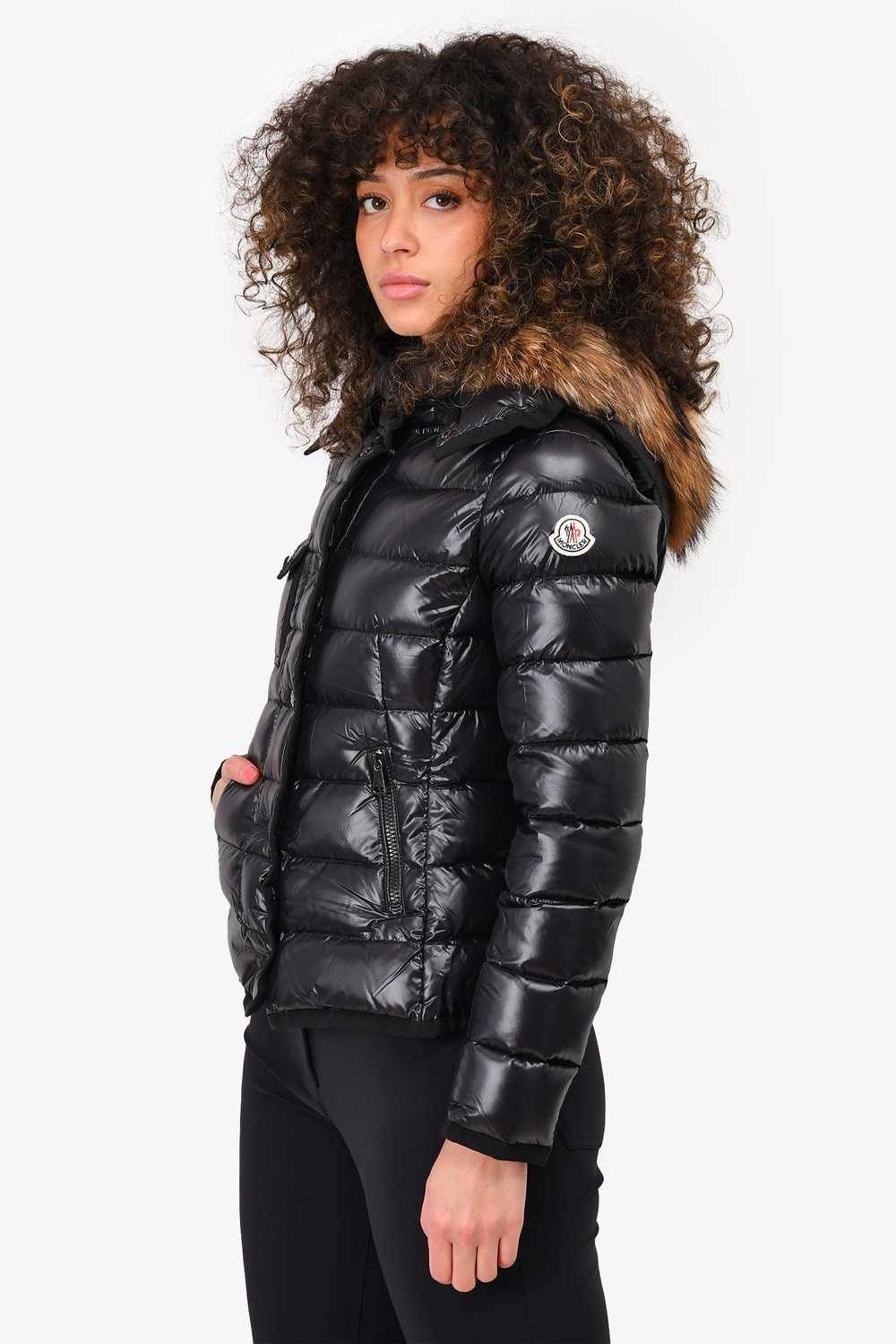 Moncler Black Down Racoon Fur Hooded 'Armoise' Ja… - image 3