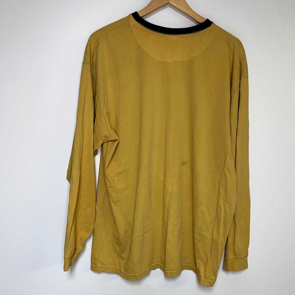 Nike Vintage Nike Shirt Longsleeve T-Shirt Yellow… - image 2