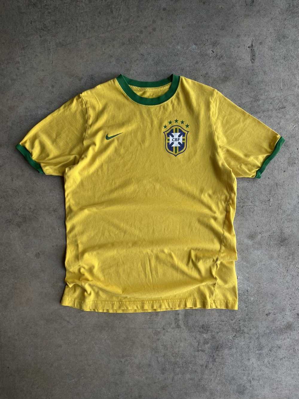 Nike × Soccer Jersey × Vintage Y2K Brazil Nike Ri… - image 1