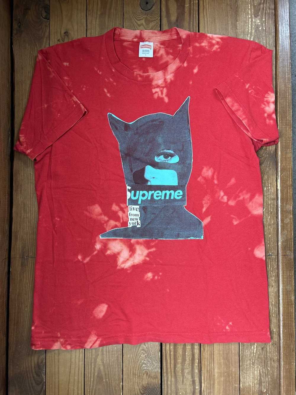 Supreme Supreme Cat Woman Box Logo Red Dyed Tee S… - image 1