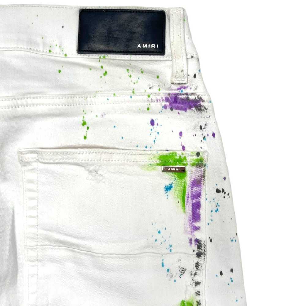 Amiri Amiri Paint Splatter Workmans Jeans White - image 4