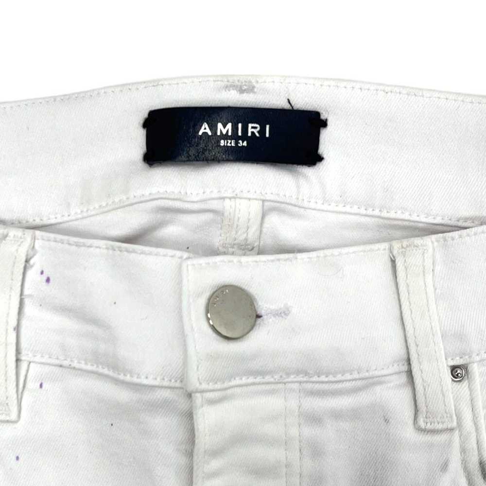 Amiri Amiri Paint Splatter Workmans Jeans White - image 6