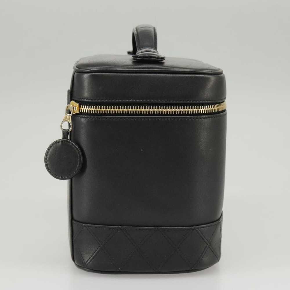 Chanel Vanity Vertical Black Leather Clutch Bag (… - image 5