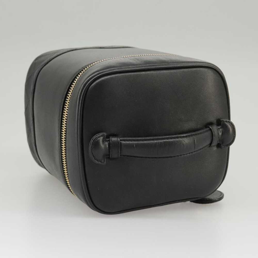 Chanel Vanity Vertical Black Leather Clutch Bag (… - image 6