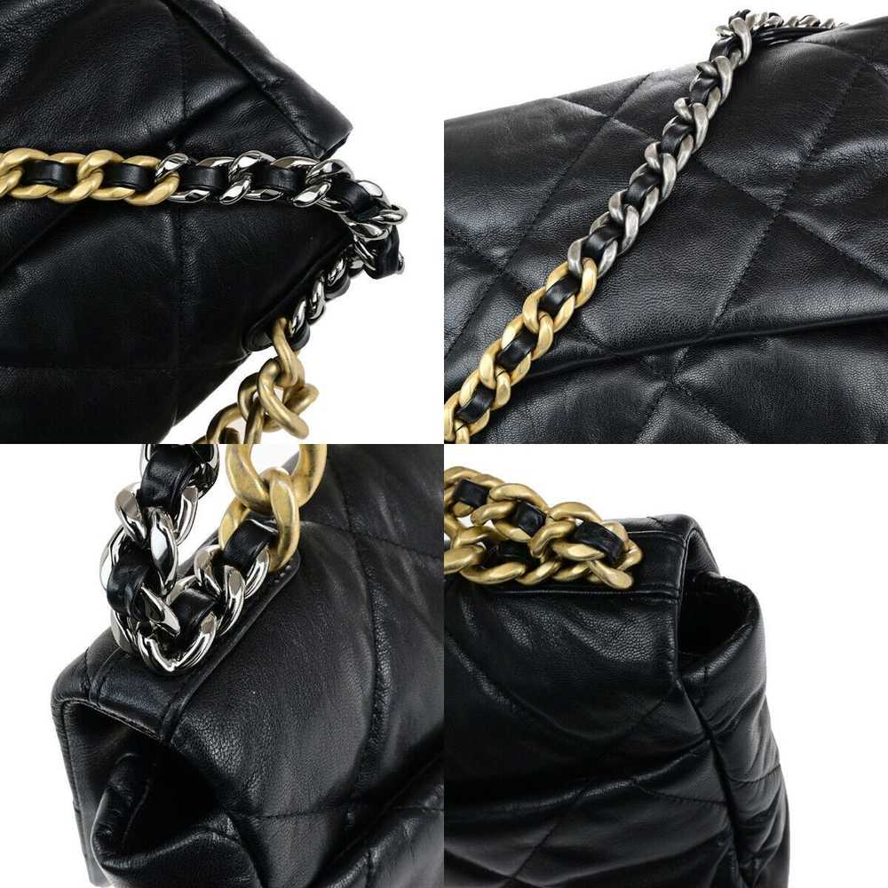 Chanel 19 Black Leather Handbag (Pre-Owned) - image 10