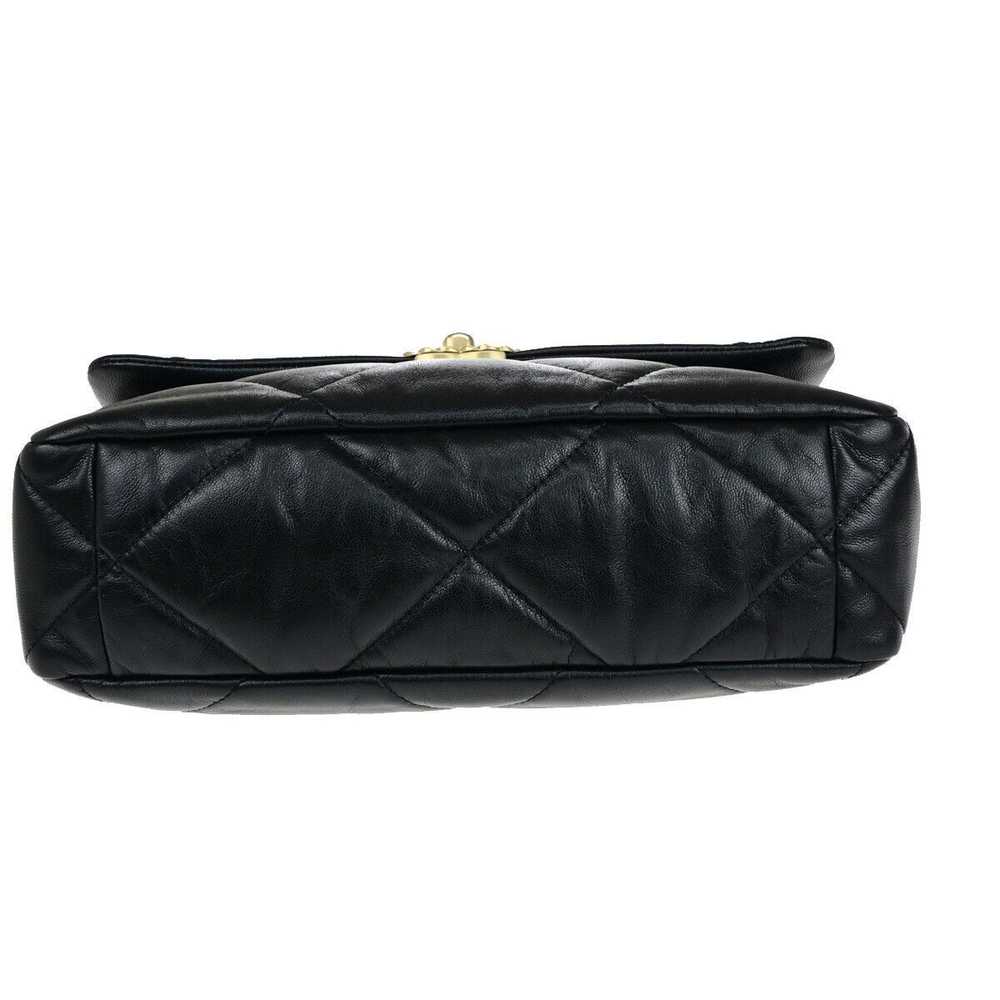 Chanel 19 Black Leather Handbag (Pre-Owned) - image 6