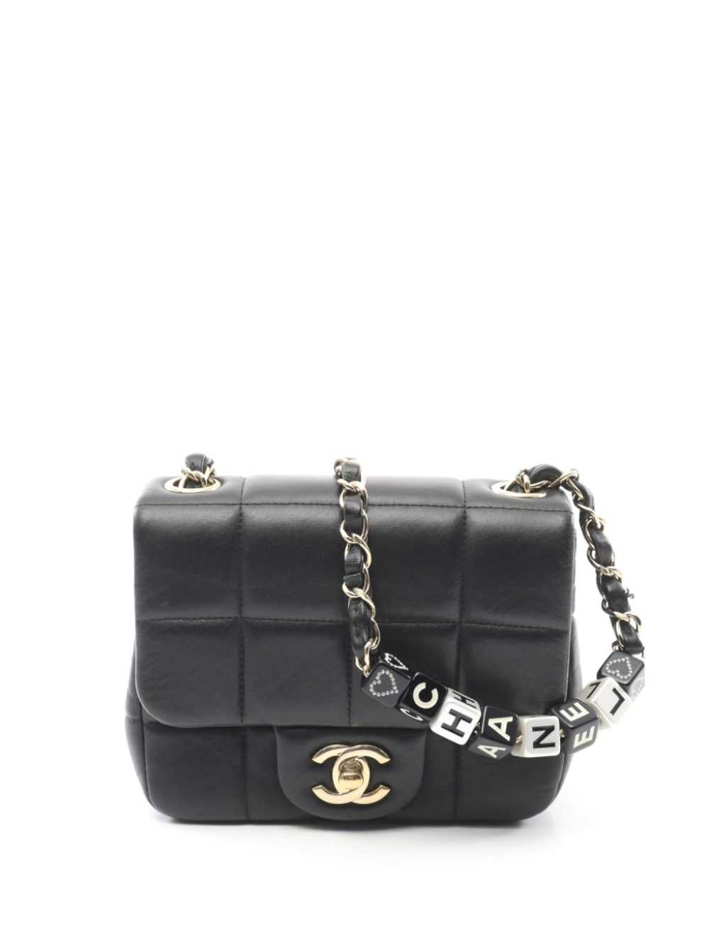 CHANEL Pre-Owned 2021 mini Choco Bar shoulder bag… - image 1