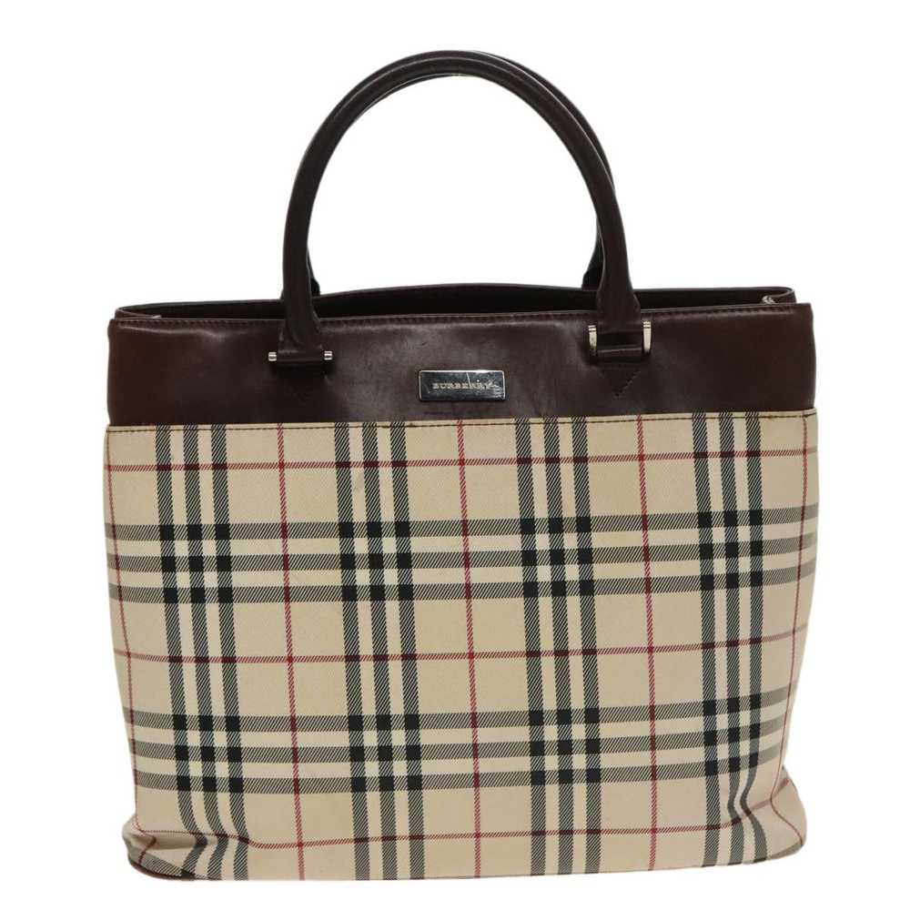 Burberry Nova Check Beige Canvas Tote Bag (Pre-Ow… - image 1