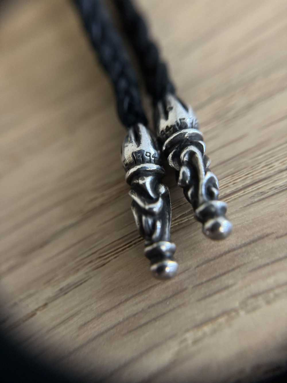 Chrome Hearts Leather Braid Bolo Tips Tie - image 10