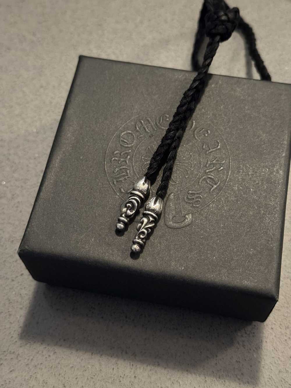 Chrome Hearts Leather Braid Bolo Tips Tie - image 8