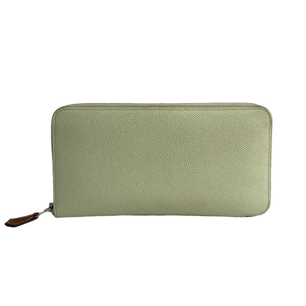 HERMES Bifold Wallet Epsom green Azap long silk in - image 2